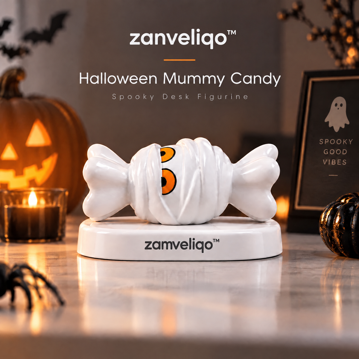 zanveliqo™ Halloween Mummy Candy Spooky Desk Figurine