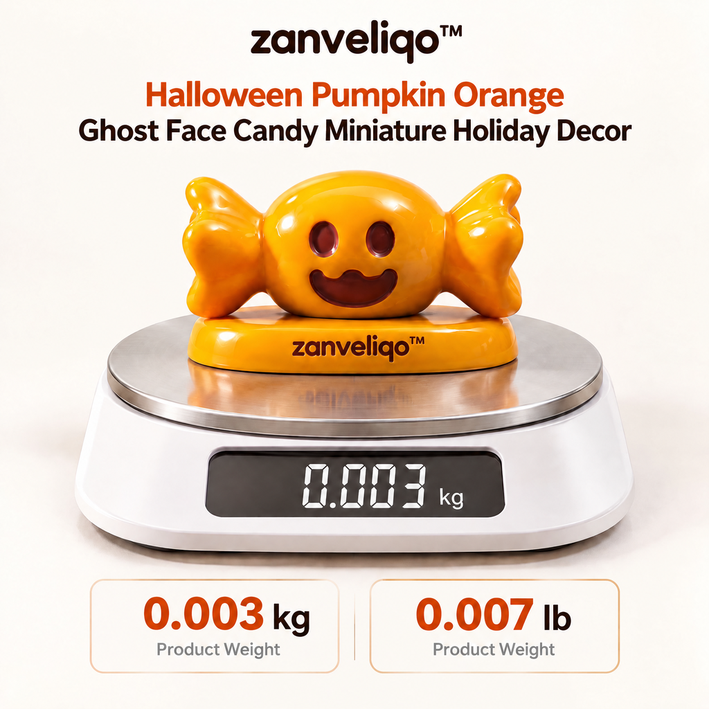 zanveliqo™ Halloween Pumpkin Orange Ghost Face Candy Miniature Holiday Decor
