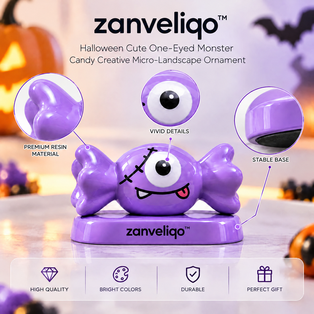 zanveliqo™ Halloween Cute One-Eyed Monster Candy Creative Micro-Landscape Ornament