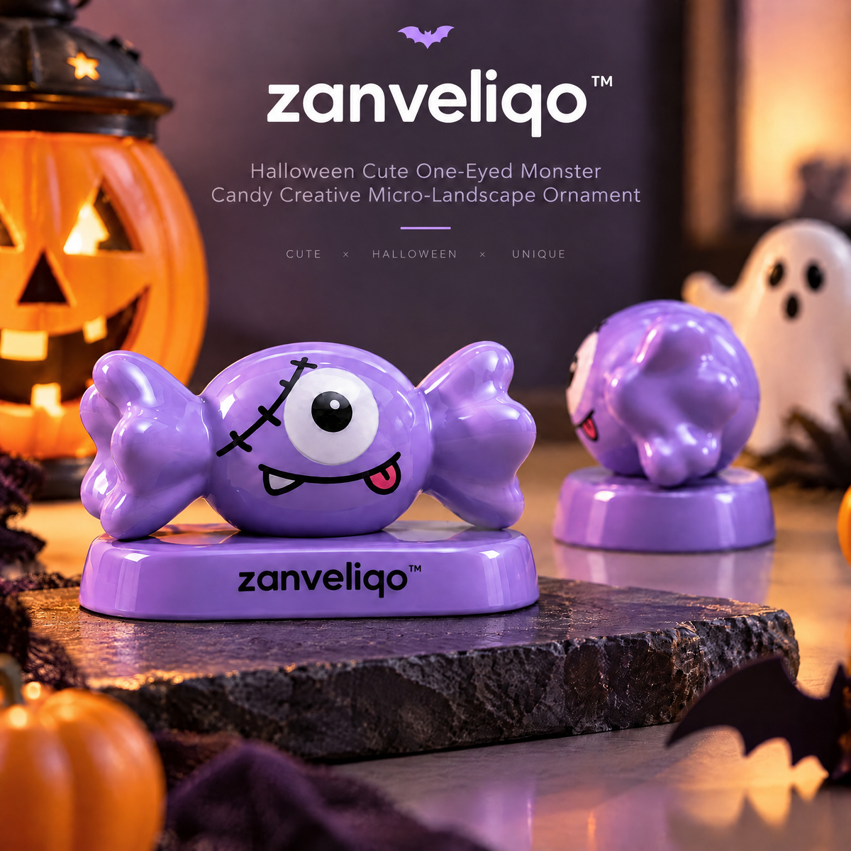 zanveliqo™ Halloween Cute One-Eyed Monster Candy Creative Micro-Landscape Ornament