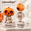 zanveliqo™ Halloween Sitting Pumpkin Head Skeleton Figurine