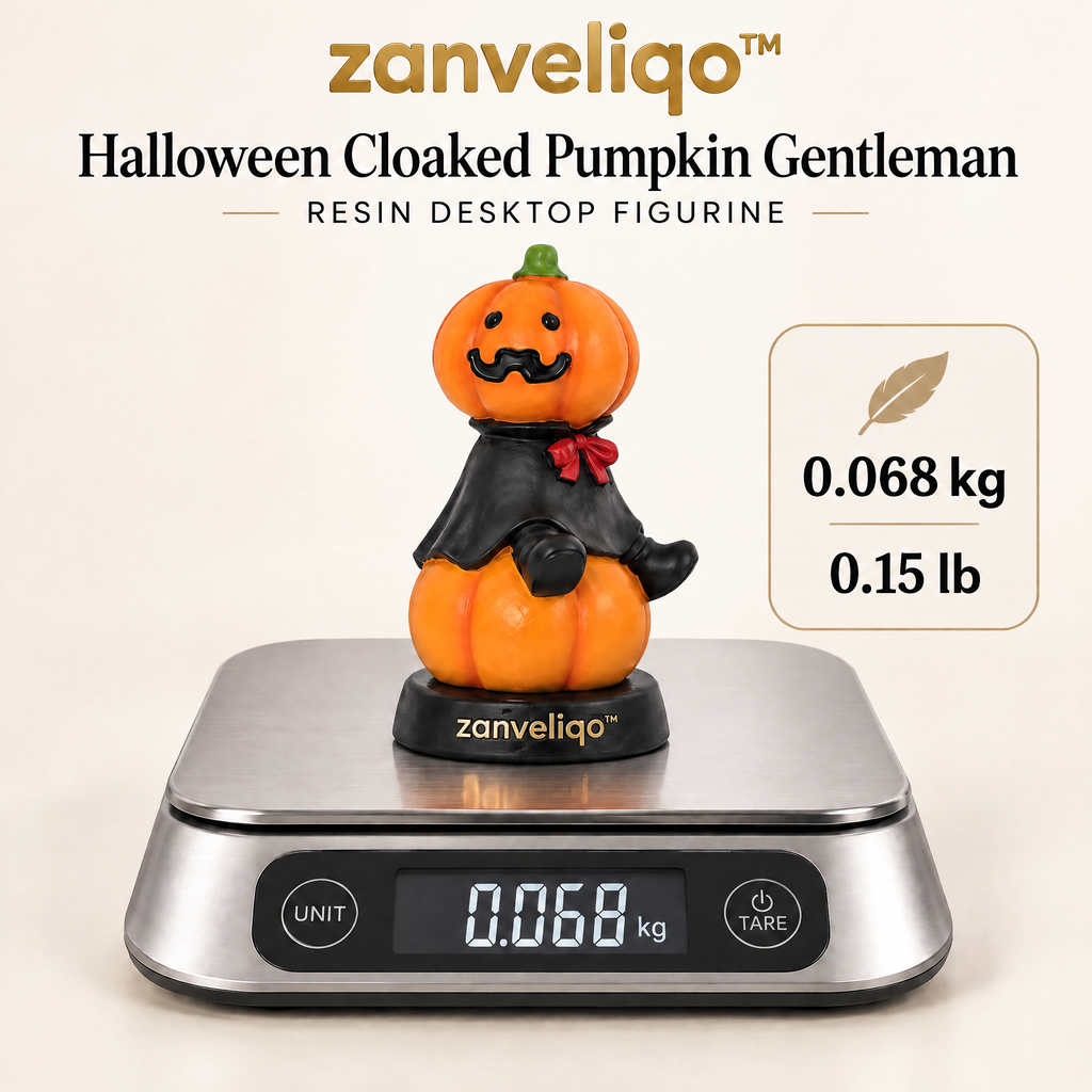 zanveliqo™ Halloween Cloaked Pumpkin Gentleman Resin Desktop Figurine